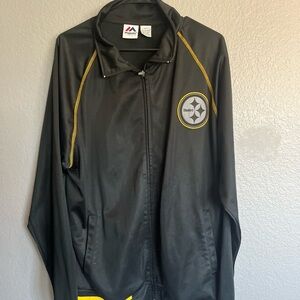 Steelers Majestic Black and Gold men’s Varsity Jacket